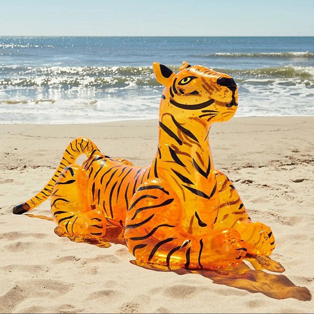 UO Tiger Glitter Pool Float Ride On